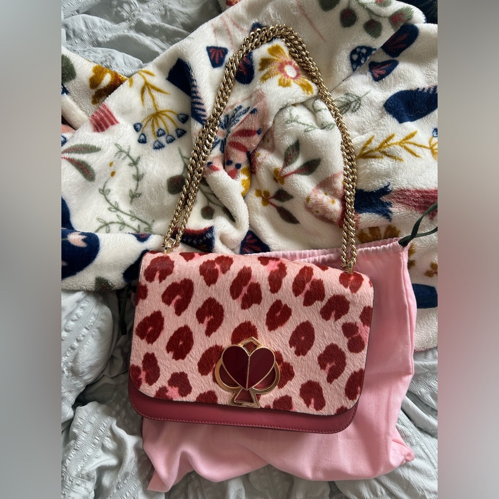 kate spade nicola medium calfhair shoulder bag